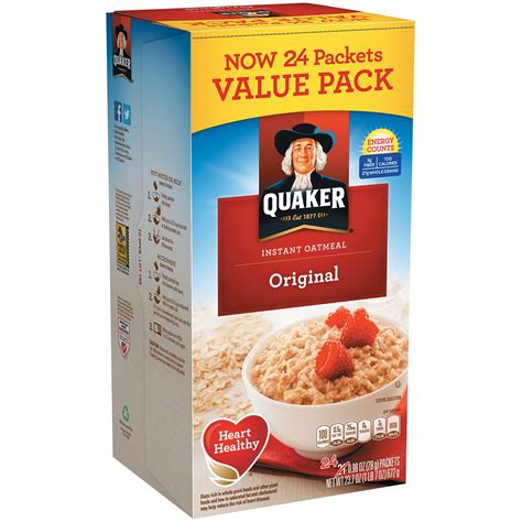 Quaker Instant Oatmeal Original Value Pack 24 Packets