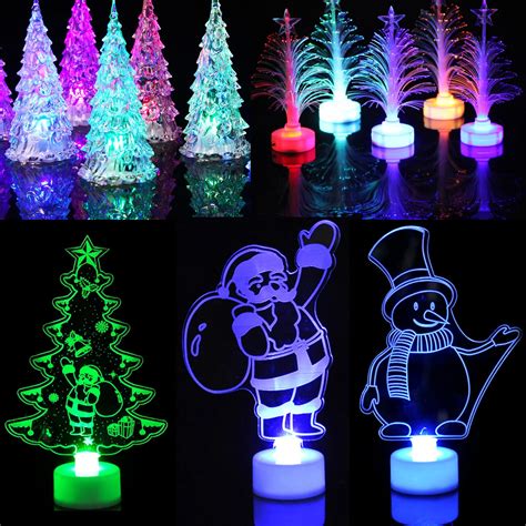 Colorful Mini Luces Led Christmas Tree Night Light Snowman Children