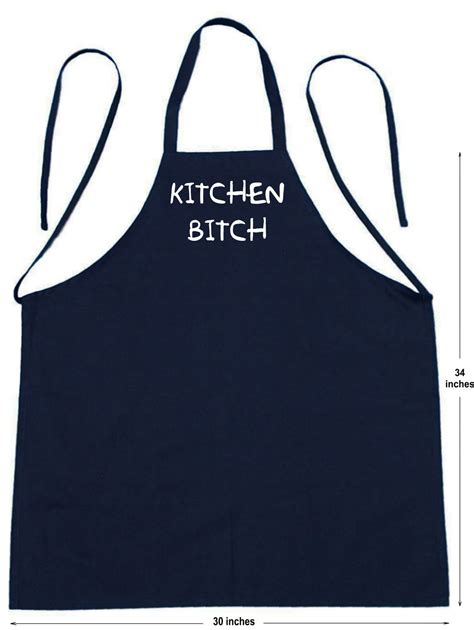 Funny Cooking Aprons Kitchen Bitch Adults Black Apron Novelty Barbecue