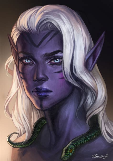 Dark Elf Girl Appreciation Blog Character Portraits Elf Art Elves