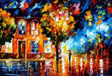 Purpura Neo Impresionismo Leonid Afremov Pintura Arte Y Color