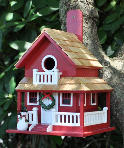 Backyard Christmas Cottage Burdhouse Decorative Bird Houses Bird