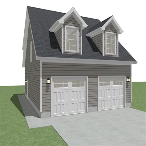 24x32 Detached Garage With Apartment Inside Stairs Pdf Etsy