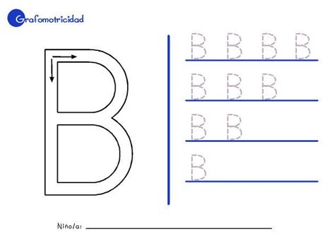 Grafomotricidad De La B May Scula Fichas De Lectoescritura O Graf A