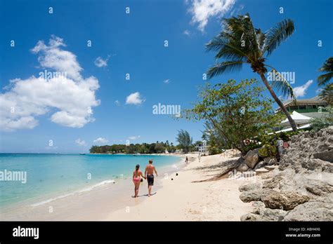 barbados couple on the beach at holetown west coast barbados lesser antilles west indies
