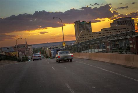 Albuquerque Sunset Looking Westward Toward Downtown New Mexico New