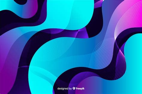 Free Vector Abstract Colorful Flow Shapes Background