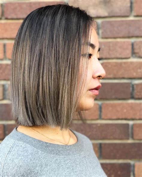 You'll love the variety of shades on offer right now, to suit cool. short brown balayage for Asian hair