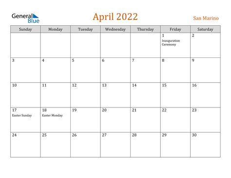 Printable April 2022 Calendar Pdf Printable World Holiday