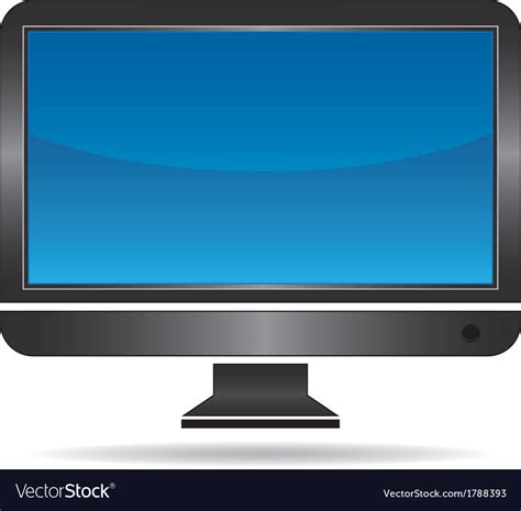 Computer Monitor Icon Royalty Free Vector Image