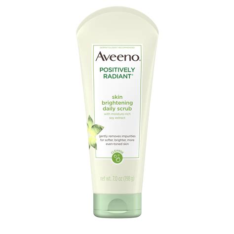 Aveeno Positively Radiant Skin Brightening Exfoliating Face Scrub 7 Oz