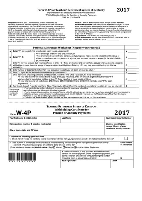 Kentucky State Tax Withholding Form 2022