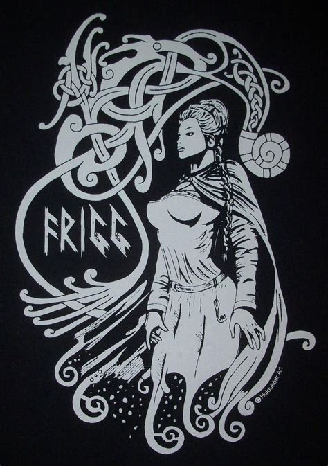 Frigg Frigga Aesir Goddess Rune Norse Viking T Shirt Wh Etsy Norse Tattoo Viking Art