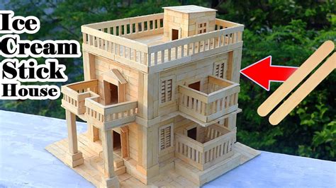 How To Make Modern Popsicle Sticks House Building Popsicle Stick