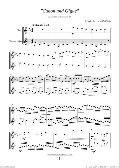 } free canon in d piano sheet music is provided for you. Pachelbel - Canon in D sheet music for flute and clarinet PDF