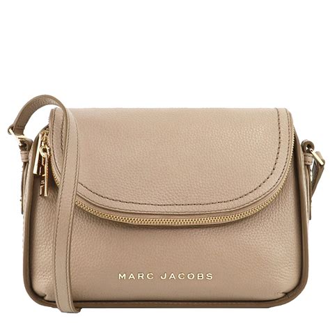 Marc Jacobs The Groove Leather Mini Messenger Bag In Greige M