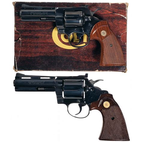 Two Colt Snake Double Action Revolvers