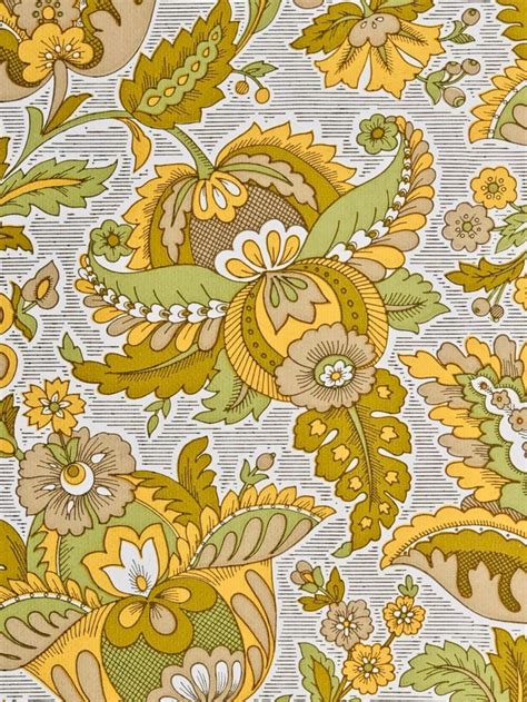Vintage Yellow Floral Wallpaper Vintage Wallpapers Online Shop