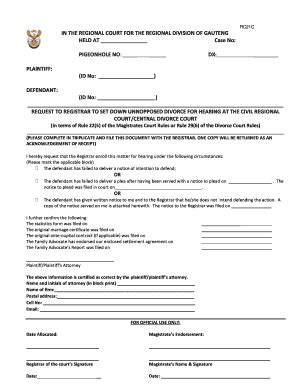 South African Divorce Papers Pdf Download Fill Online Printable Fillable Blank Pdffiller