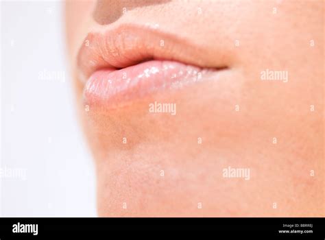 Closeup Of Woman Lips Stock Photo Alamy