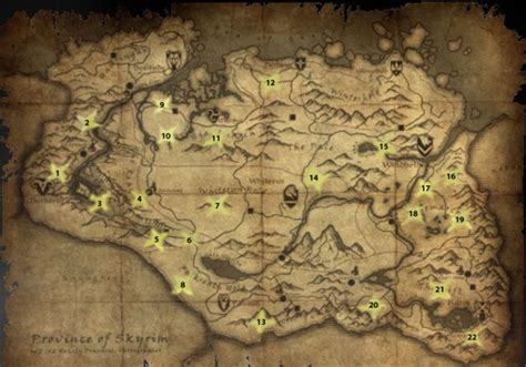 All Dragon Lair Locations Skyrim Map 3 North East Of Skyrim P 1 World