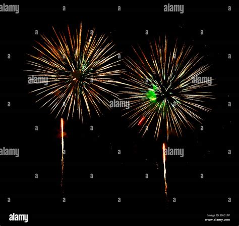 Beautiful Firework On Night Sky Hi Res Stock Photography And Images Alamy