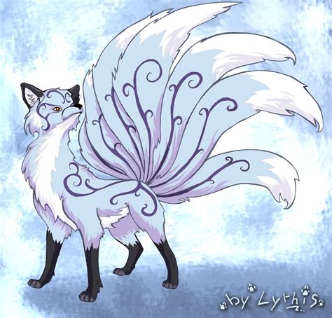 White Nine Tailed Kitsune