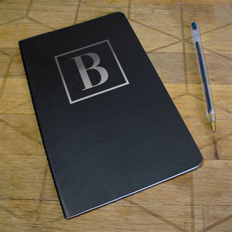 Custom Large Initial Notebook Crafted Created