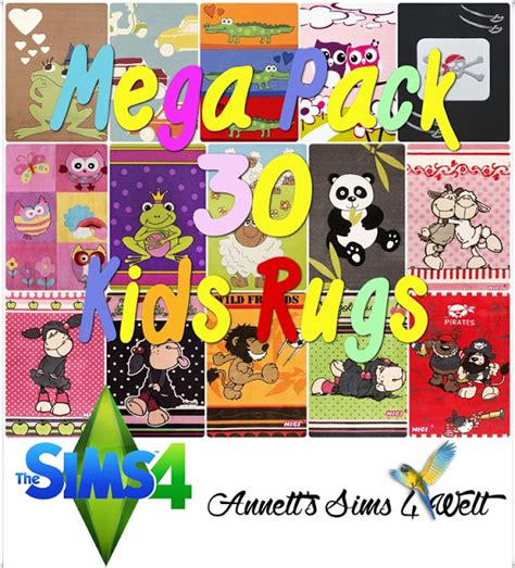 Sims 4 Ccs The Best Mega Pack 30 Kids Rugs