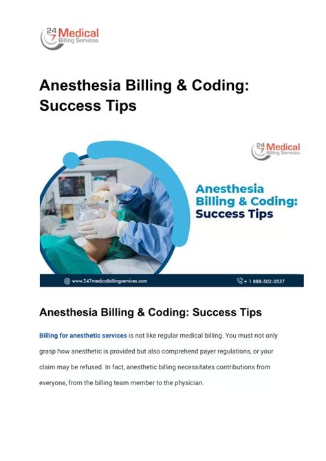 Ppt Anesthesia Billing And Coding Success Tips Powerpoint Presentation