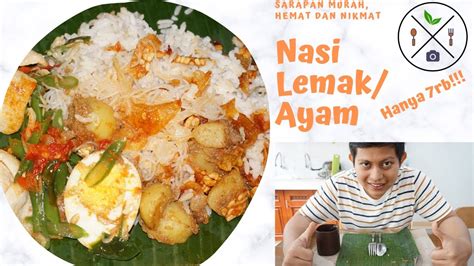 However, there are restaurants which serve it on a plate as noon or evening meals, making it possible for the dish to be eaten all day. Indonesia Food | Nasi Lemak Sarapan Murah Meriah Lezat ...