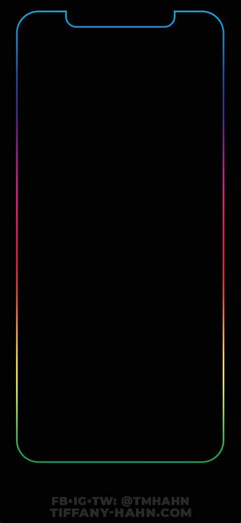 Iphone Xs Max Wallpaper Rainbow Outline V02 Iphone Lockscreen