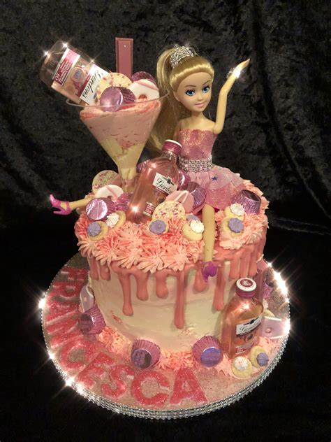 Pink Gin Cake November Birthday Party 21st Birthday Beer Cake Barbie