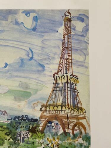 Raoul Dufyparis Eiffel Tower1935 Rare Authentic 1991 Art Print Ebay