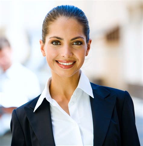 Successful Young Business Woman With Charming Confident Smile The