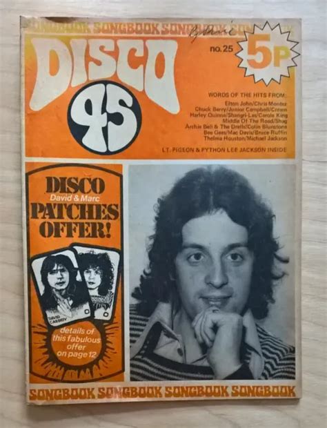 Disco 45 Nov 1972vintage Chart Music Magazine Lyric Elton John Chuck