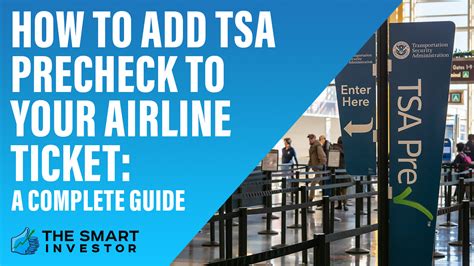 How To Add Tsa Precheck To Your Airline Ticket