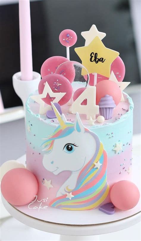 Cute Unicorn Cake Designs Colourful Unicorn Cake For 4th Birthday