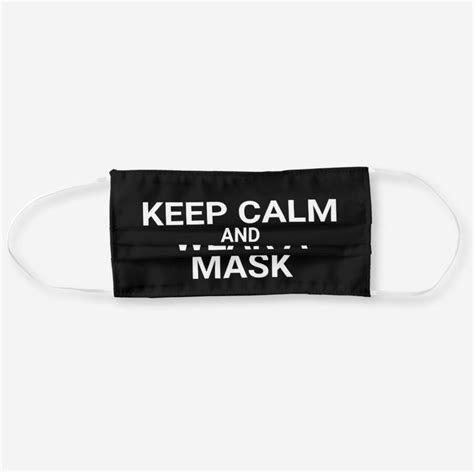 Keep Calm And Wear A Mask Reusable Cloth Cover Fabric Mask Etsy