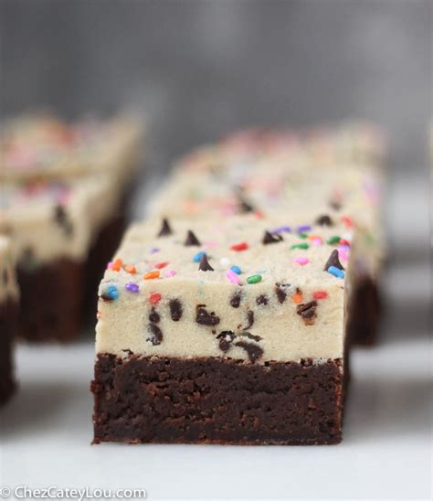 Funfetti Cookie Dough Brownies Chez Cateylou