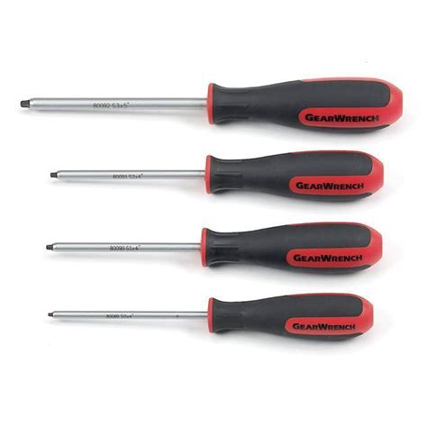 Gearwrench 80065 4 Piece Square Screwdriver Set