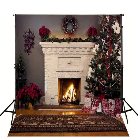 Greendecor Polyester Fabric 5x7ft Green Christmas Tree Backdrops For
