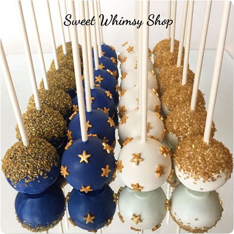 Blue White And Gold Stars 🍰💙 Cakepops
