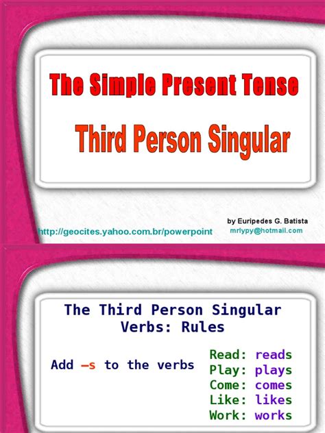 The Third Person Form | Language Mechanics | Onomastics