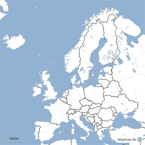 Weltkarte zum ausmalen und markieren der bereisten länder. StepMap - Europa Länder einzeichnen - Landkarte für Deutschland