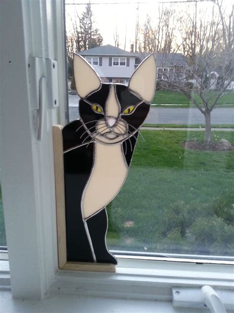 Stain Glass Cat Stained Glass Diy Cat Stain Stained Glass Crafts
