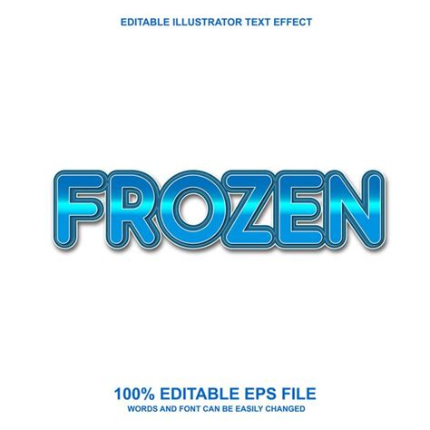 Premium Vector Frozen Editable Text Effect Vector