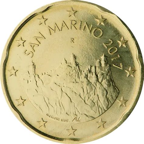 Saint Marin 20 Cent 2017 Pieces Eurotv Le Catalogue En Ligne Des