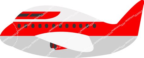 Red Jumbo Jet Clip Art For Free
