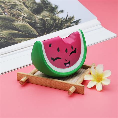Meistoyland Squishy Mini Pink Smile Watermelon Fruit Squishy Slow